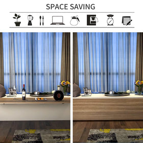 YUMORE folding shelf bracket in compact folded form saving space.
