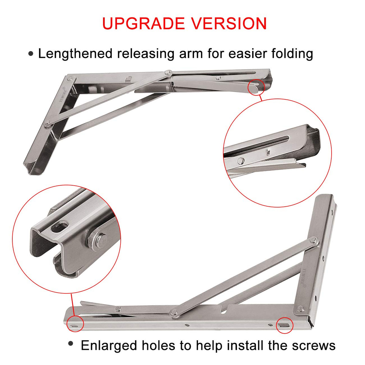 YUMORE folding shelf brackets wall mounted saving space in a compact workshop