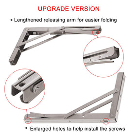 YUMORE folding shelf brackets wall mounted saving space in a compact workshop