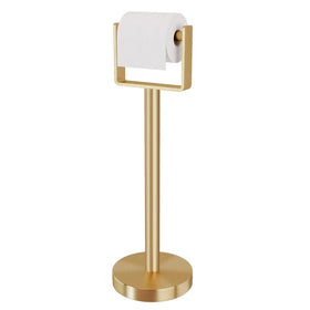 YUMORE toilet paper holder with weighted base ensures stable bathroom use.