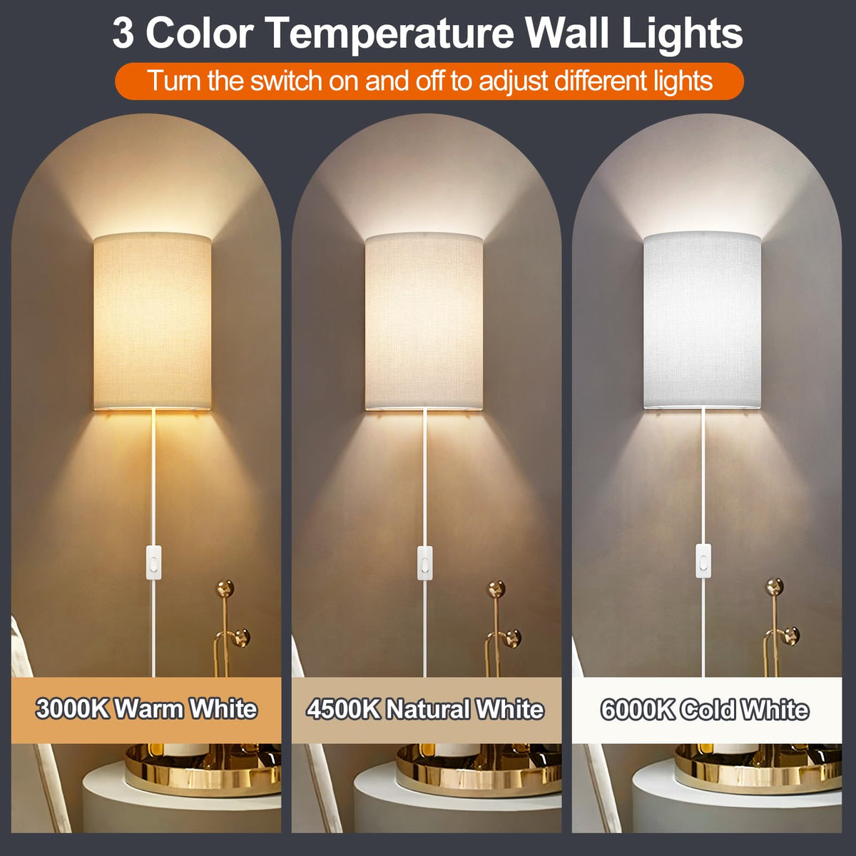 Yunaking wall sconce ideal for bedroom and living room decor