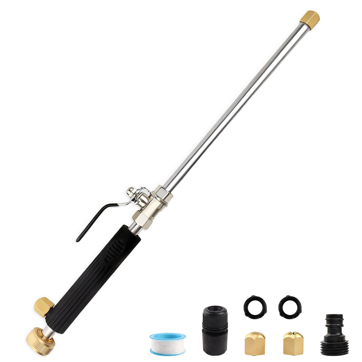 YunGuoGuo high-pressure jet wand attachment for powerful gutter cleaning.