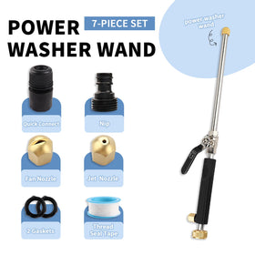YunGuoGuo wand in use on patio surfaces for deep cleaning.