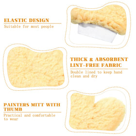 Yungyan paint mitt gloves sized 23x28 cm fit most hands.