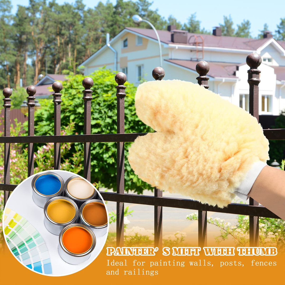 Yungyan paint mitt gloves with soft sheep-wool feel for comfortable wear.