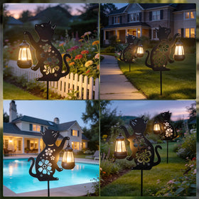 YUNLINGAA hanging cat lantern brightening porches and balconies