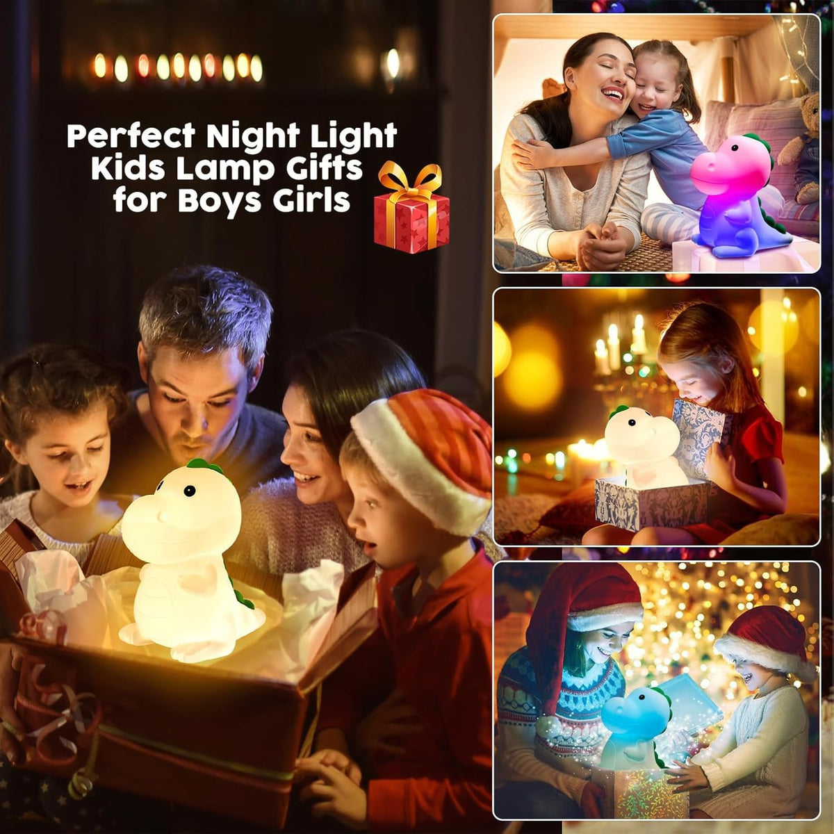 YunLone bedside dinosaur light enhances bedtime routines safely.