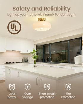 Yunnix 8-66 inch ceiling light fits compact spaces like entryways.