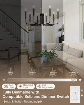 Yunnix 8 candle bases deliver classic chandelier charm