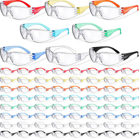 Yunsailing 64-pair safety glasses pack with clear lenses for everyday protection.