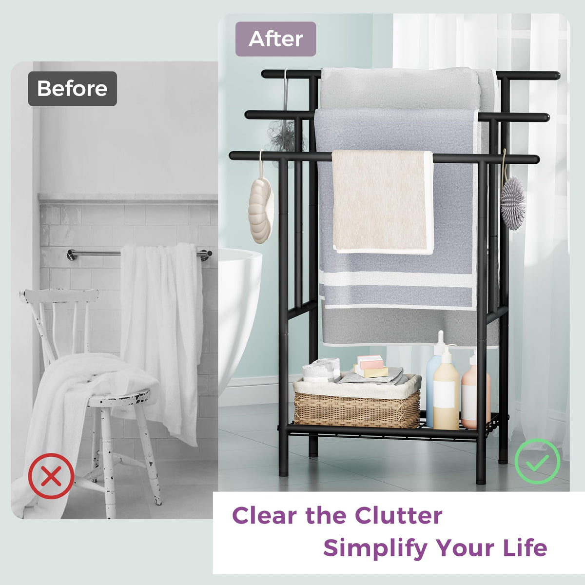 YUNSCEND adjustable feet image shows floor protection and stability.