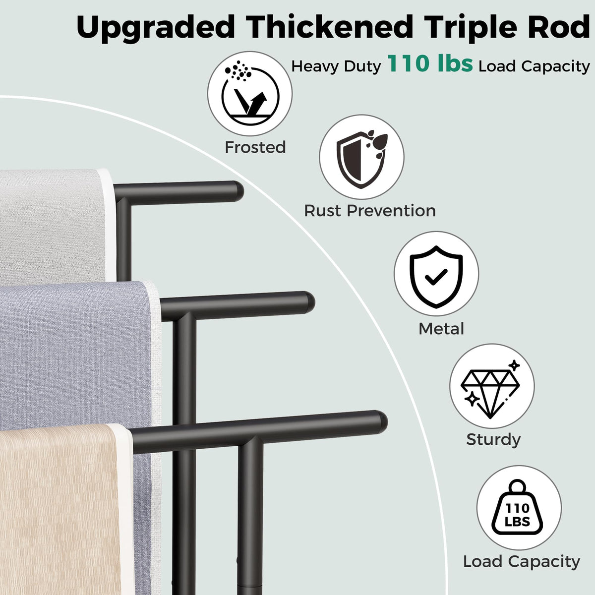 YUNSCEND rust-resistant stainless steel frame signals durability in humid spaces.