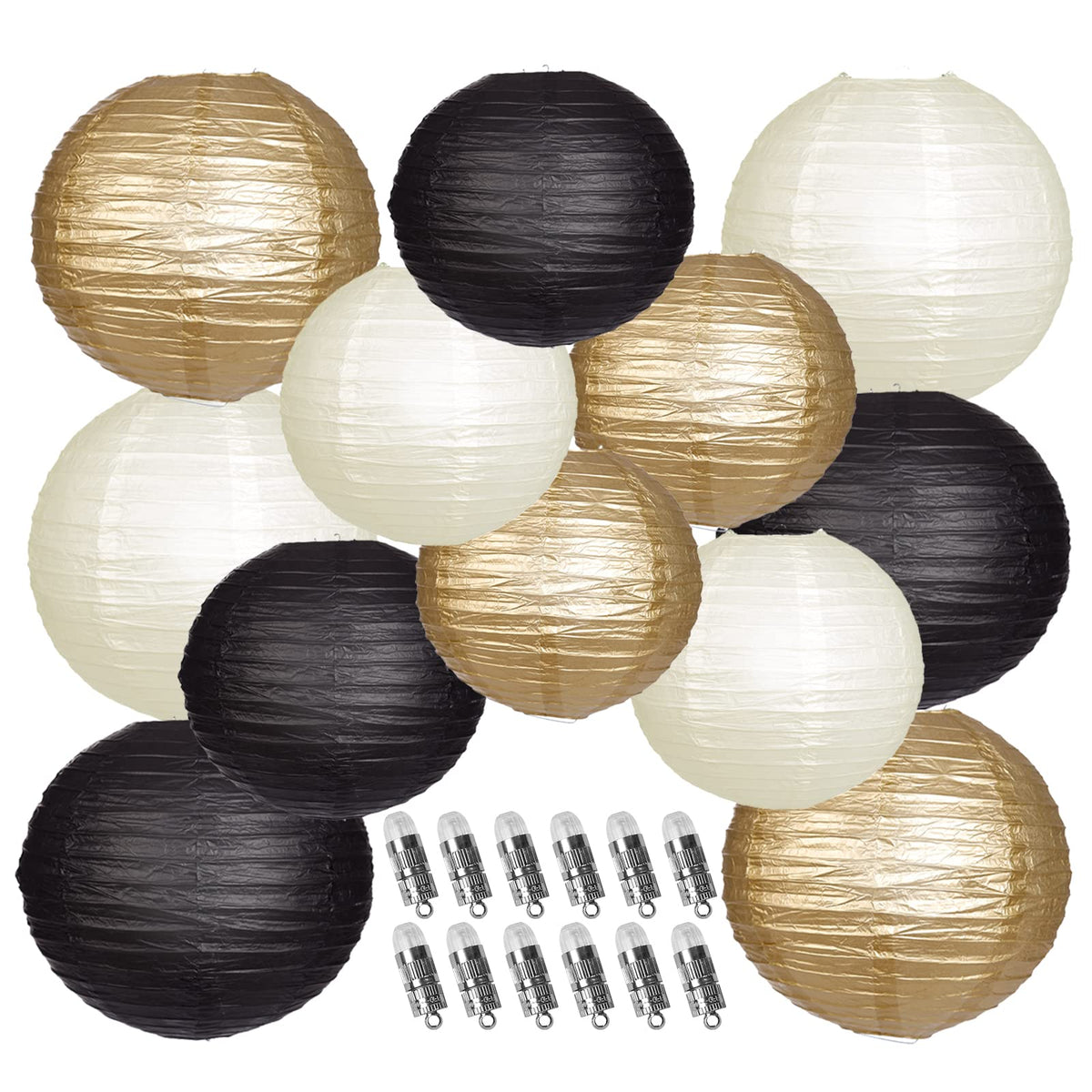 YUNXUAN black gold 10 inch lantern for elegant party decor