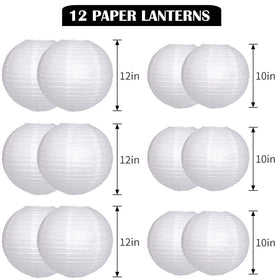 YUNXUAN white round paper lanterns for elegant decor