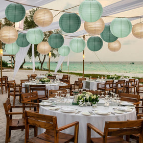 YUNXUAN woodland baby shower lanterns add subtle festive ambiance
