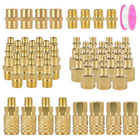 YUNXUNTENGLONG 45-piece air fittings kit for leak-free connections in workshops.