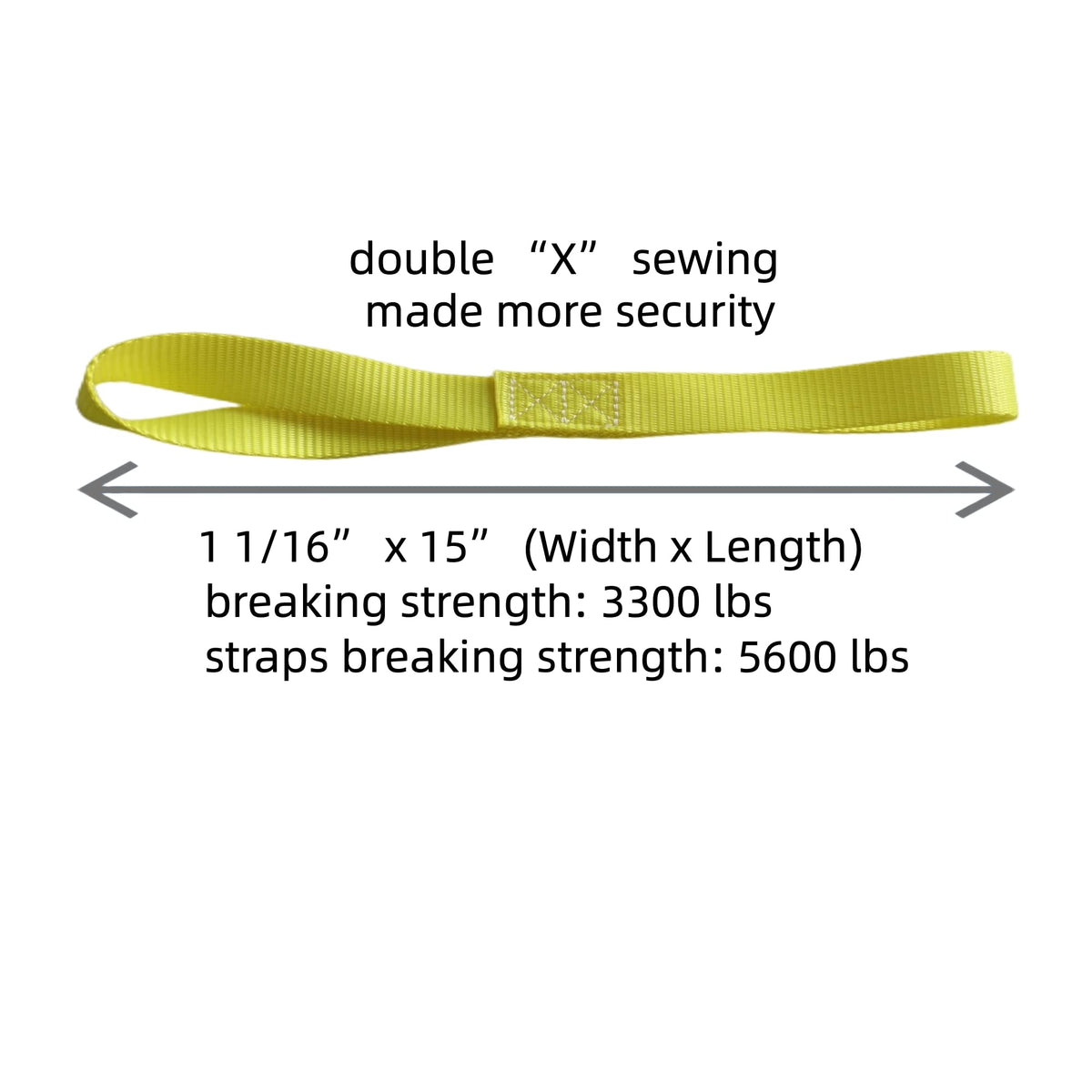 Yuoneiy 15ft strap length covers motorcycles, ATVs, and small trailers.
