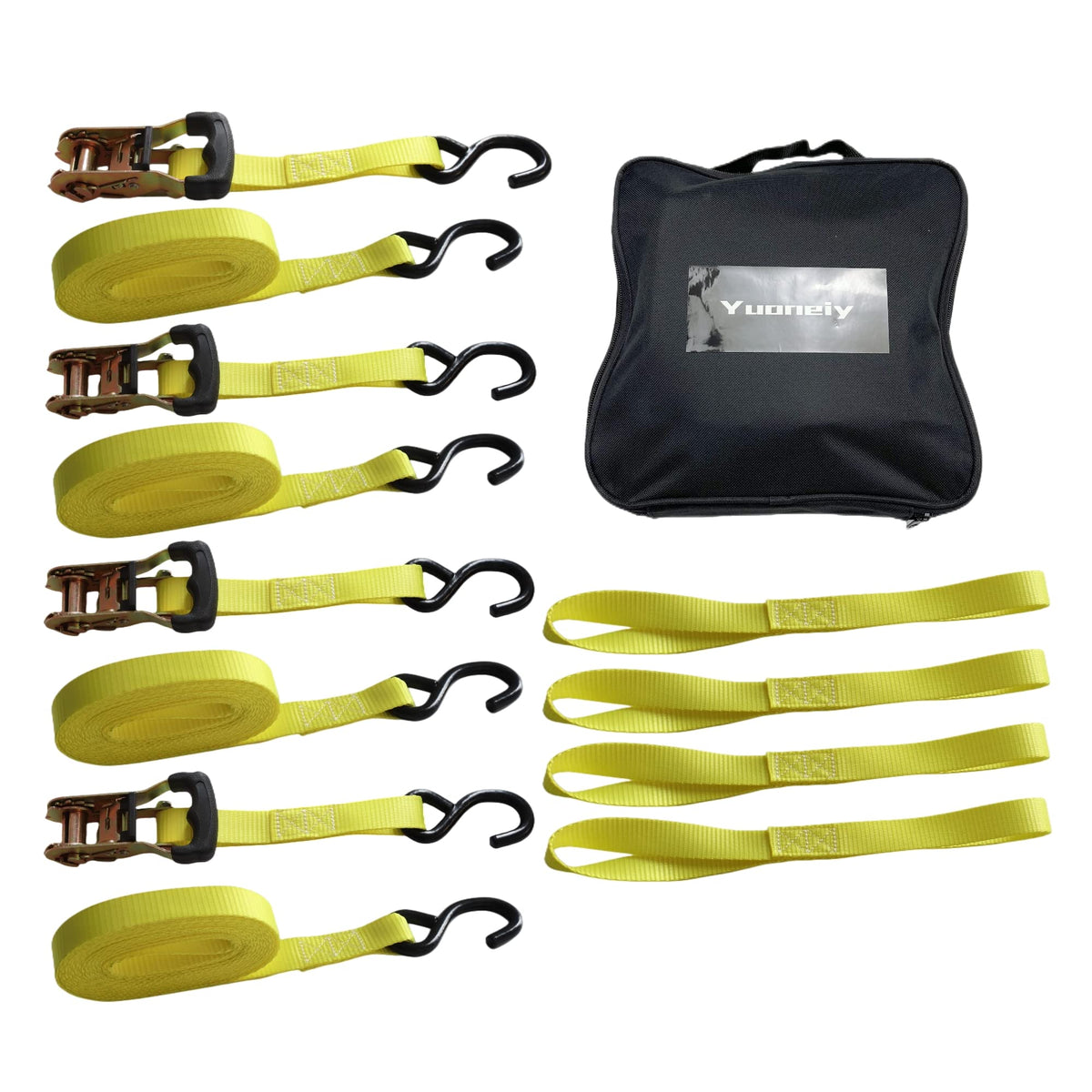 Yuoneiy S-hook rubber-coated for reliable anchor attachment.