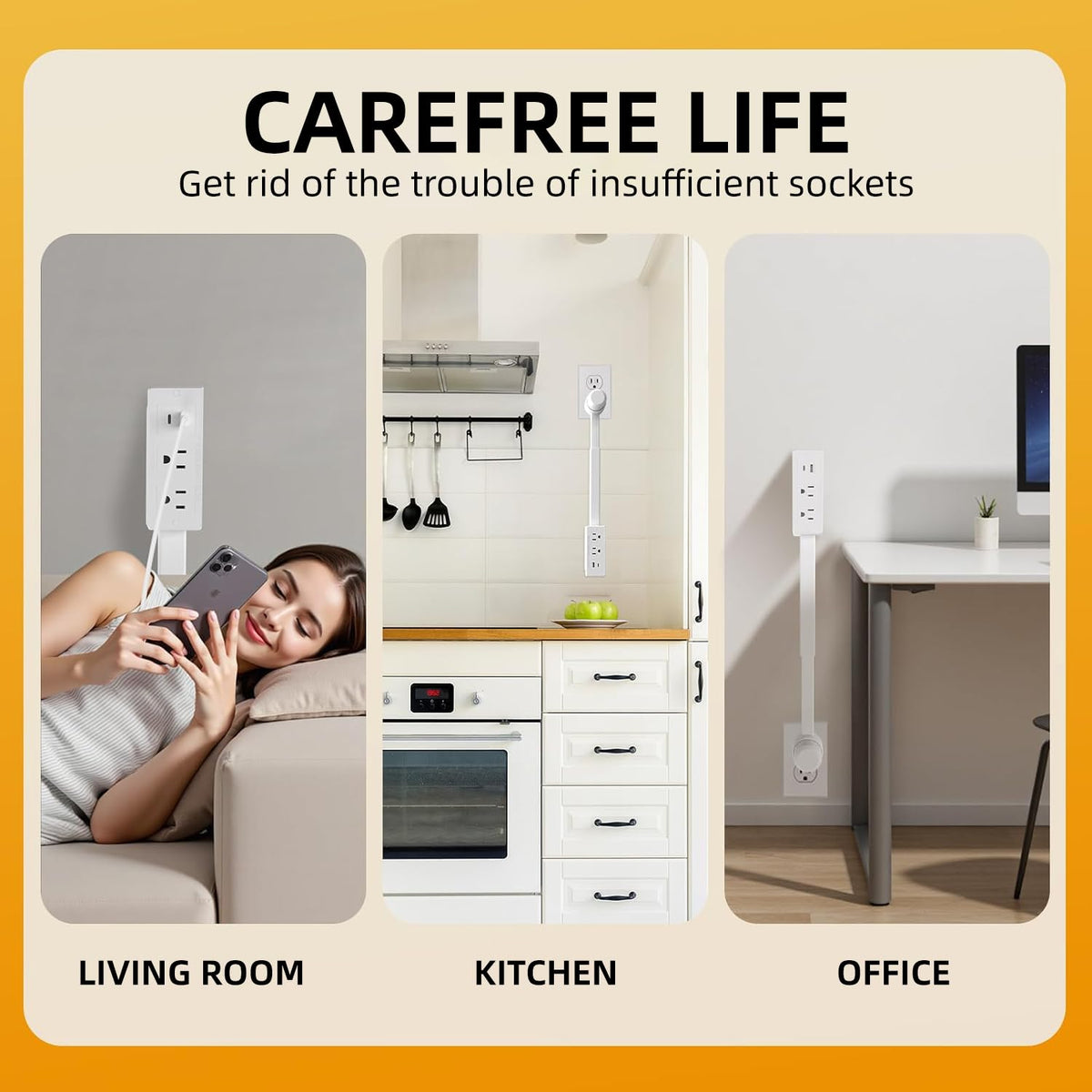 YupURStyle kitchen ready extension for appliances and phone charging.