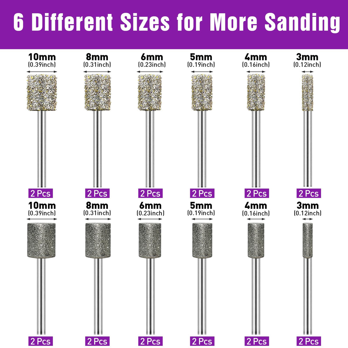 YURINWOO 24-piece stone carving bit set for durable diamond burrs across projects.