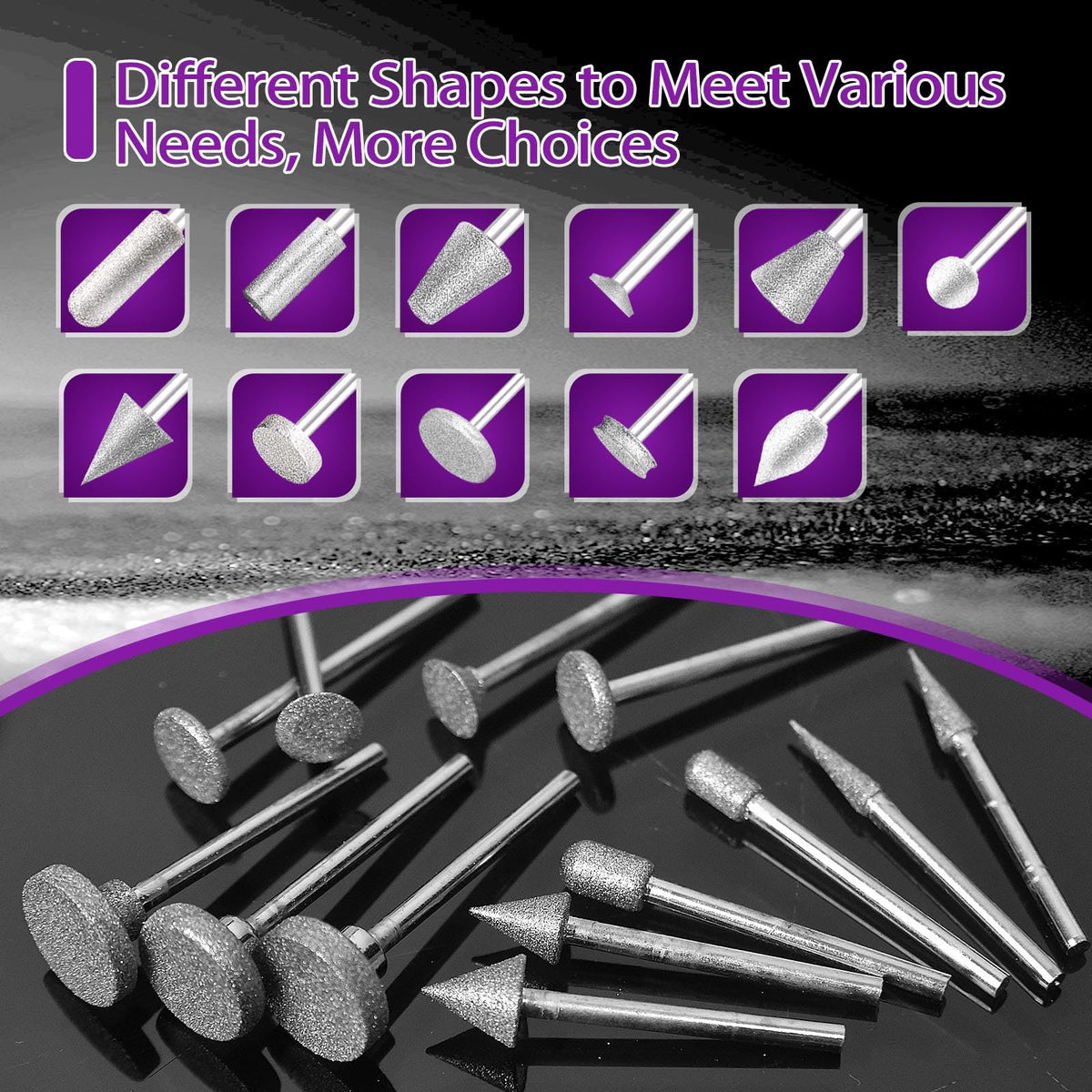 YURINWOO diamond burr spherical shape ideal for precise texturing and smooth finishing