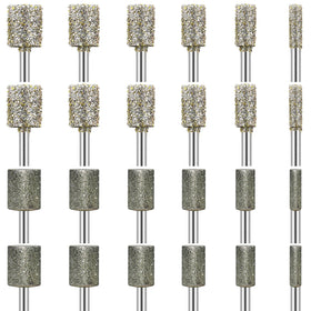 YURINWOO stone carving set with 50/116 grit bits for precise engraving and finishing.