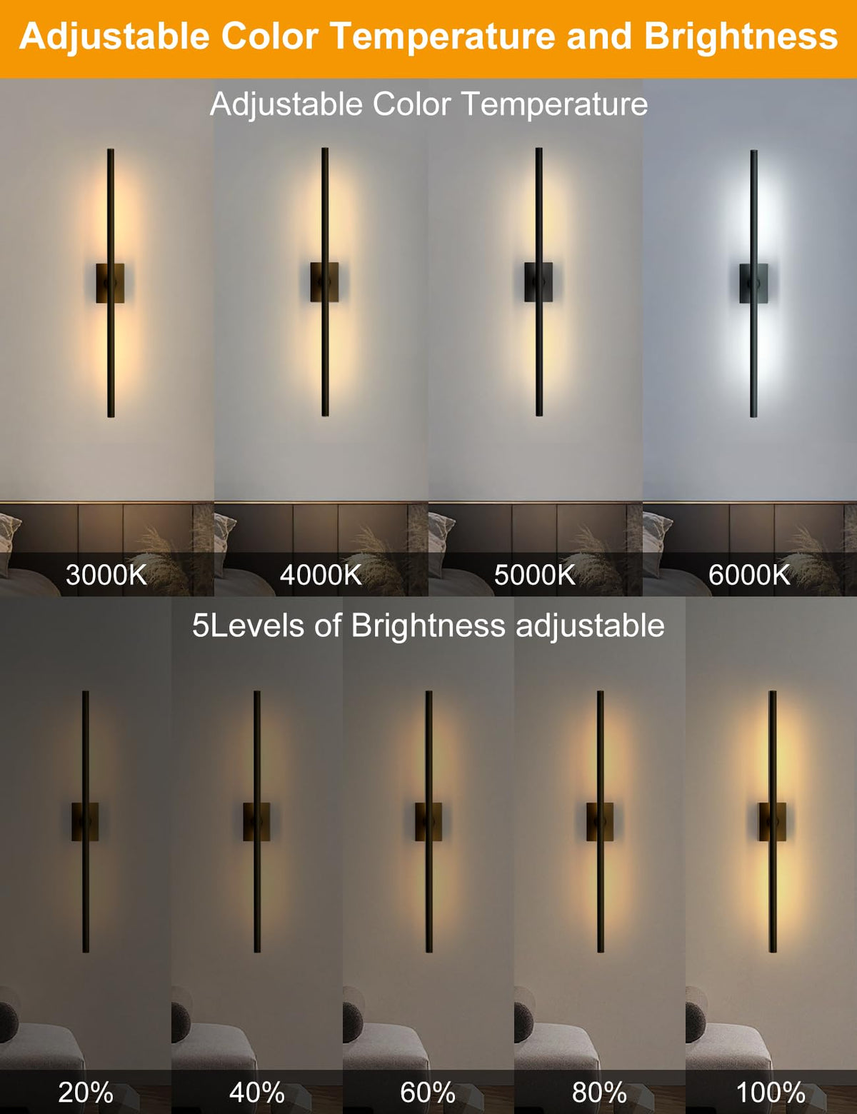 Yurnero easy-install hardware ensures secure mounting on various walls.
