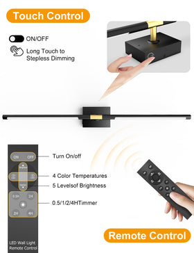 Yurnero wall sconce with remote control for easy adjustments.