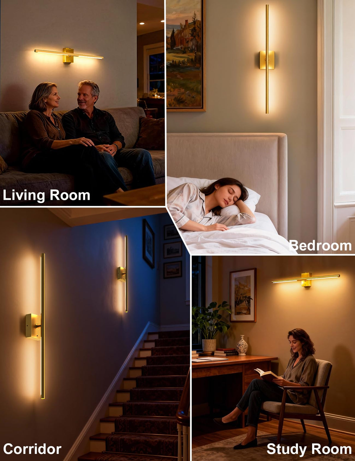 Yurnero wall sconces 360 degree rotation for directional lighting