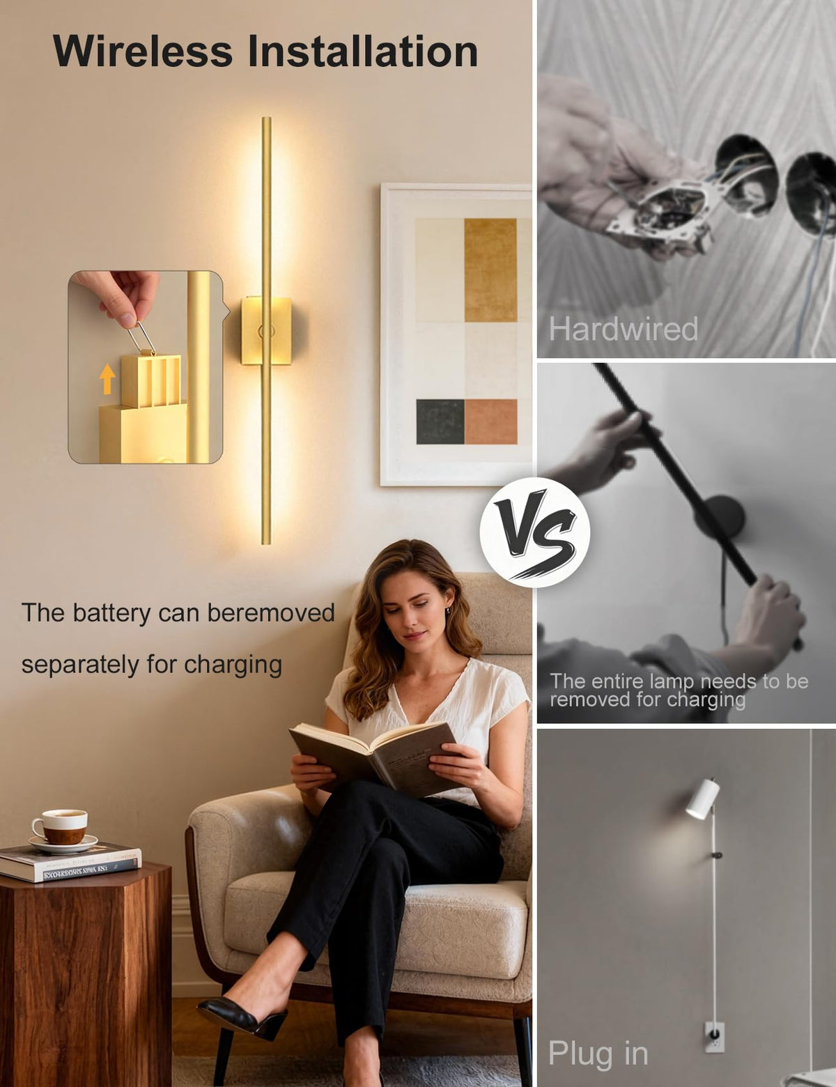 Yurnero wall sconces remote control operation for easy adjustments