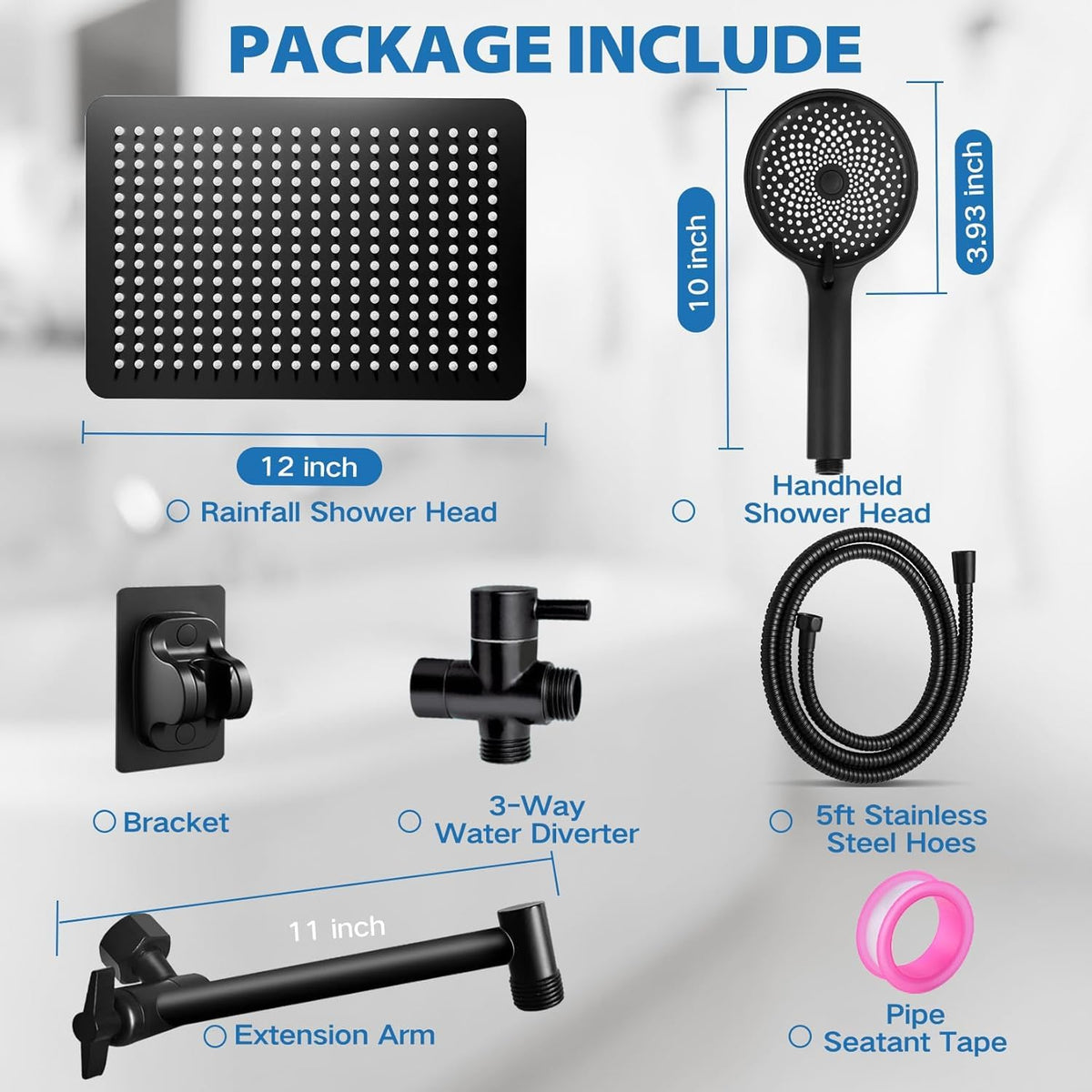 Yurnomy 360 degree nozzle rotation allows flexible positioning of spray.