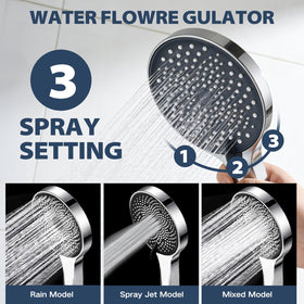 Yurnomy adjustable-angle shower head lets you set the spray angle.
