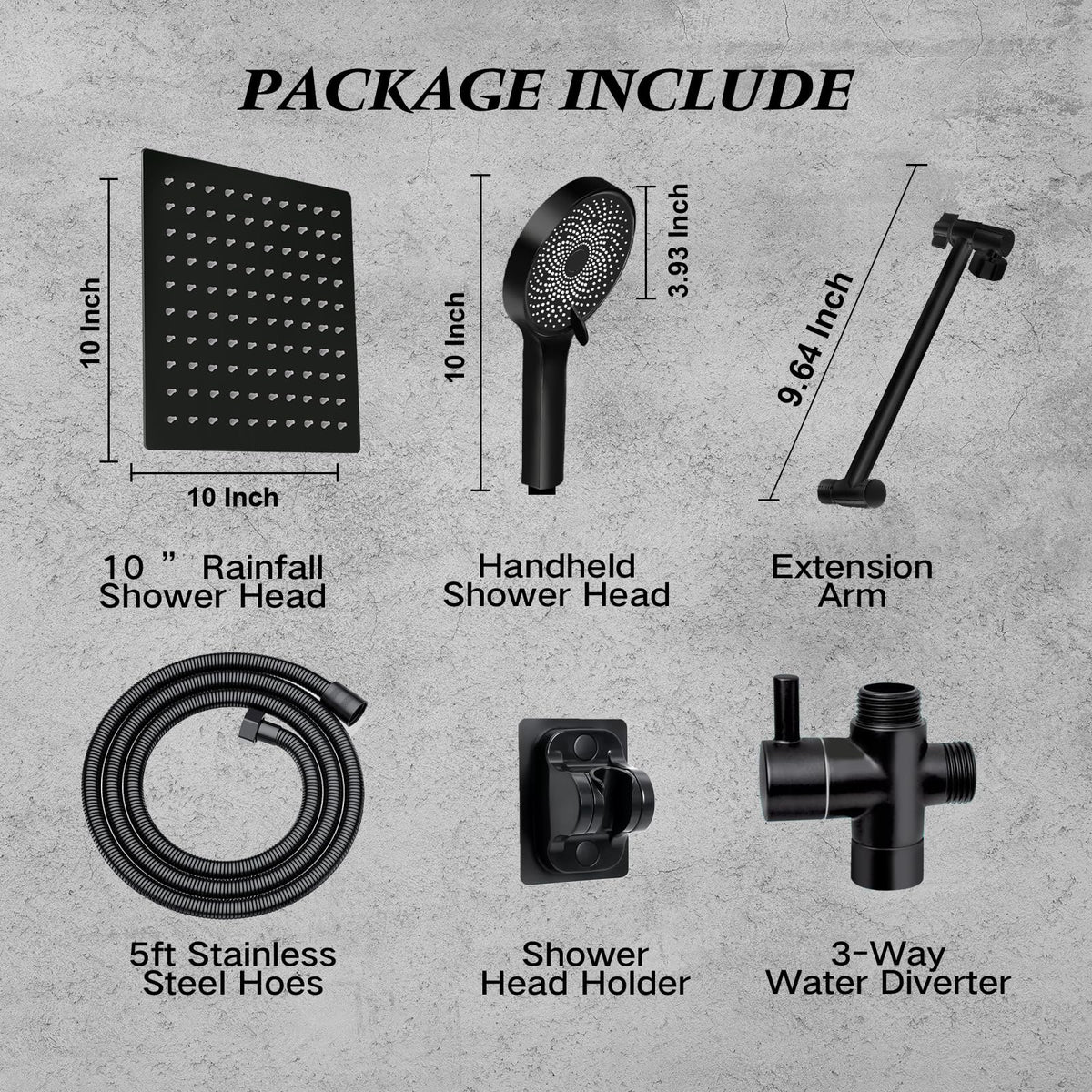 Yurnomy easy-install accessories included for quick bathroom upgrade.