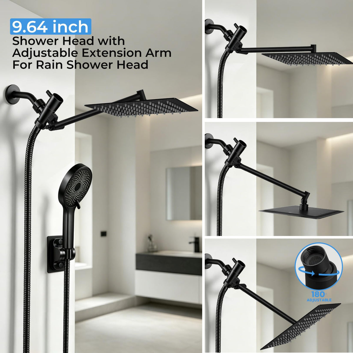 Yurnomy 11-inch extension arm offers adjustable height and angle.