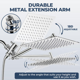 Yurnomy extension arm enables flexible mounting and reach.