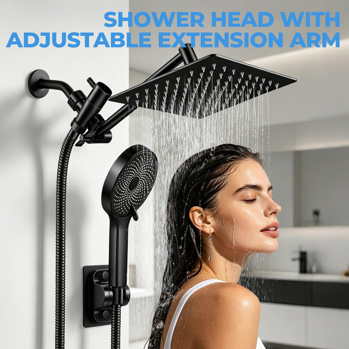 Yurnomy handheld spray attachment enables flexible cleaning and targeted rinses.