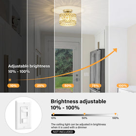 YURNYQ versatile ceiling light suitable for bedroom, hallway, or bathroom.