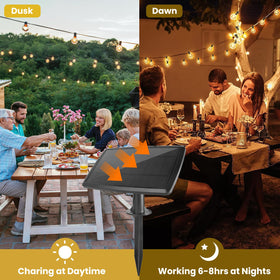 Yusist solar string lights offer dimmable brightness and multiple modes