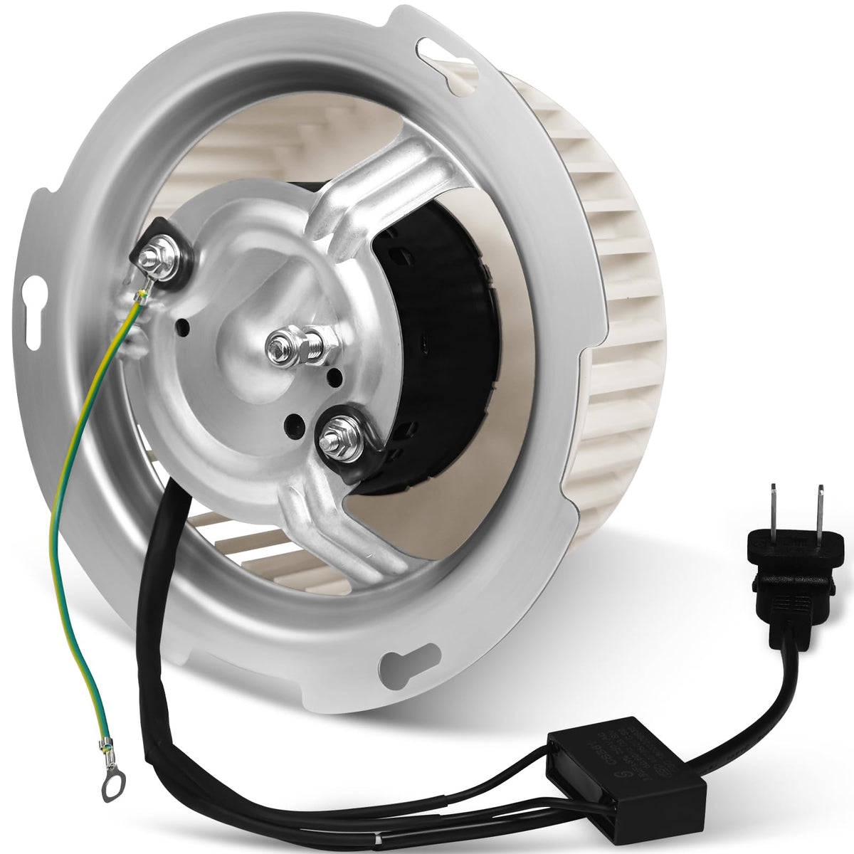YUUCOO 8832NA blower motor side view, compact design fits tight spaces.