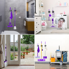 YUWANTING durable SUS304 broom holder demonstrates sturdy mounting in busy spaces.