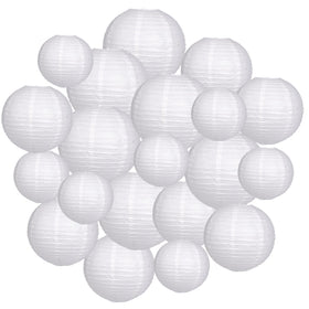 Yuxiou white paper lanterns pack creates versatile event backdrops