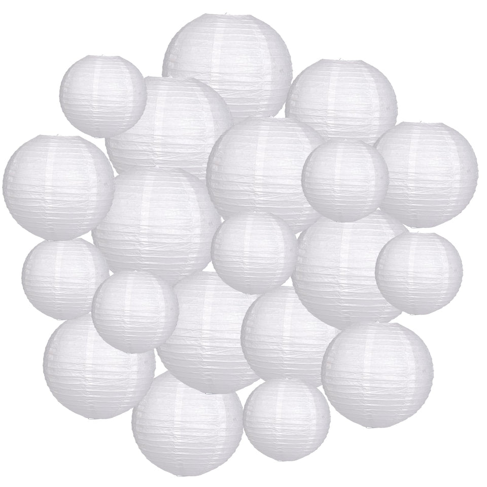 Yuxiou white paper lanterns pack creates versatile event backdrops