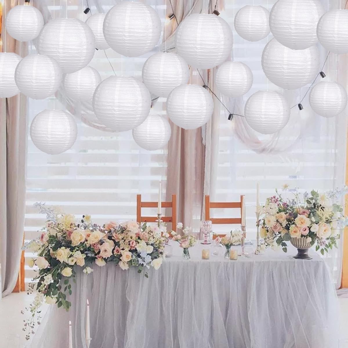 Yuxiou white lanterns suit weddings graduations and celebrations