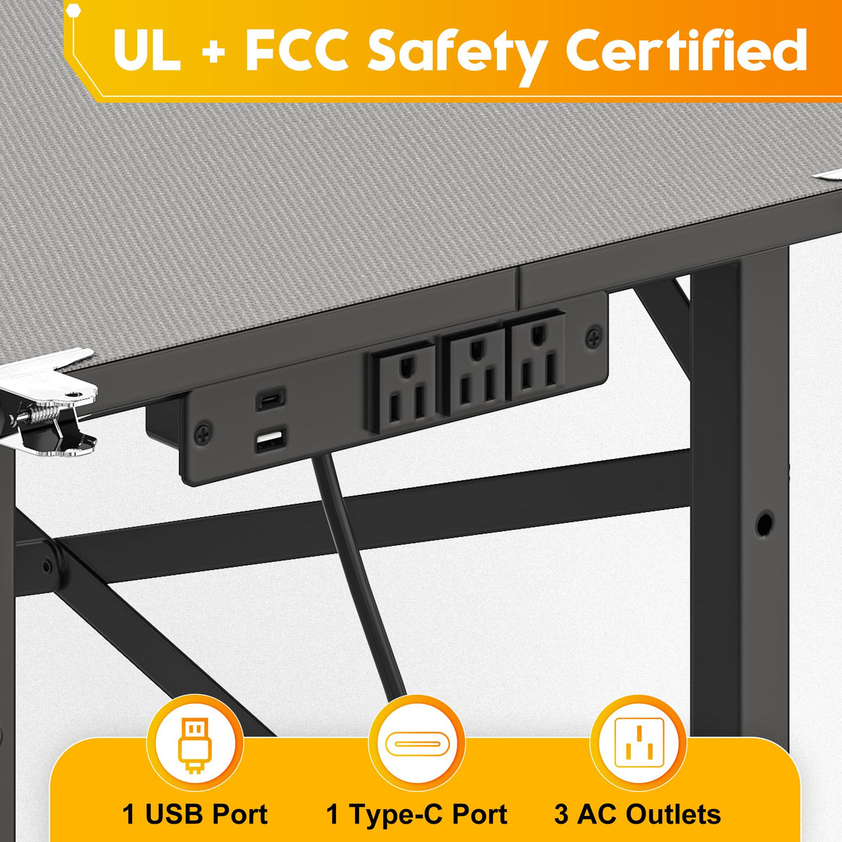 Yuyetuyo built-in power strip enabling convenient tool charging