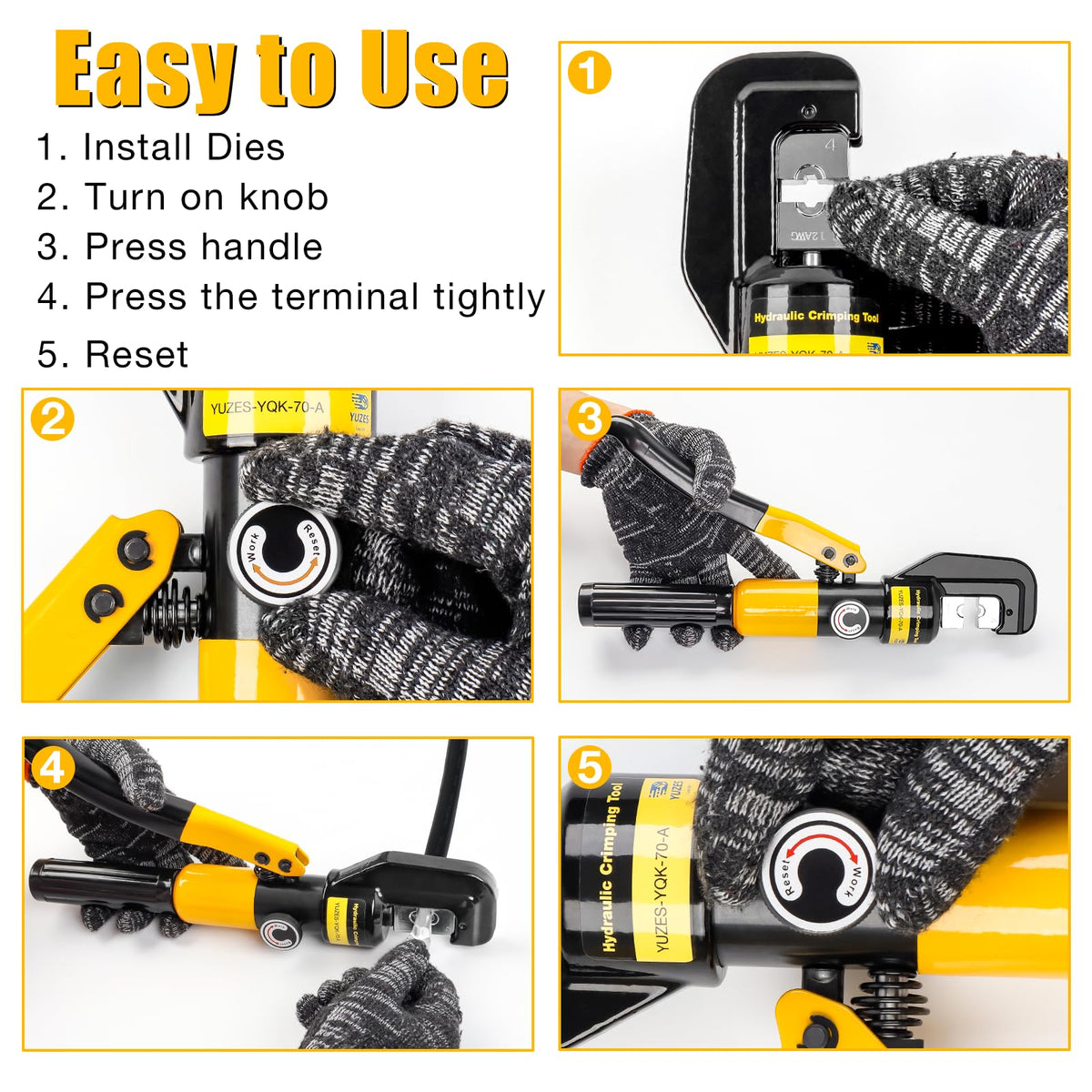 YUZES cable cutter included for complete workflow