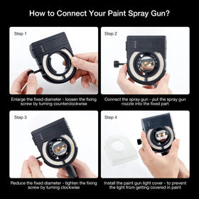 YUZES paint gun light battery life indicator and long runtime
