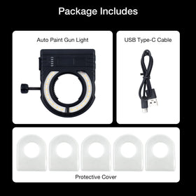YUZES paint gun light kit showcases complete setup ready for use