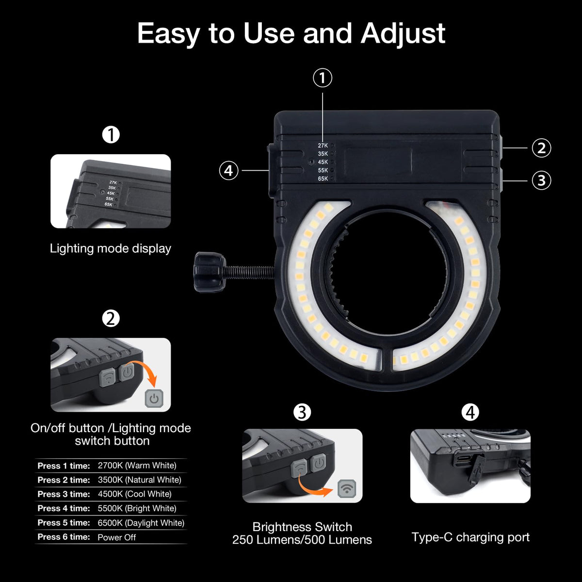 YUZES USB-C charger included for quick recharges between sessions