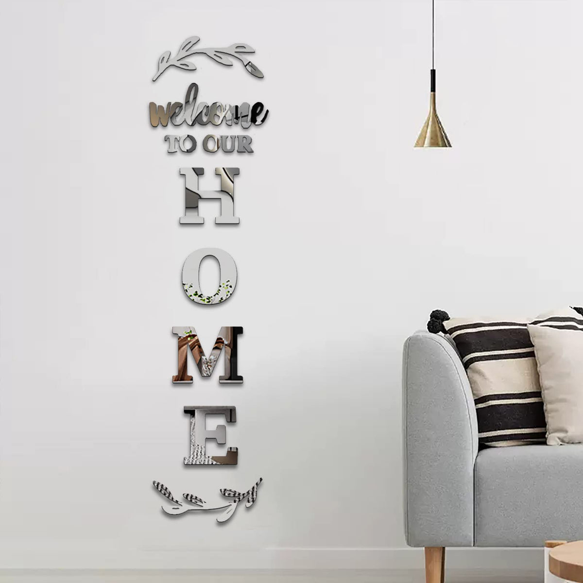 YUZUCMCM classroom wall decor uses a contemporary acrylic mirror vibe.