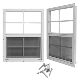 Yuzzy 24x36 shed windows front view with tempered glass for clear visibility.
